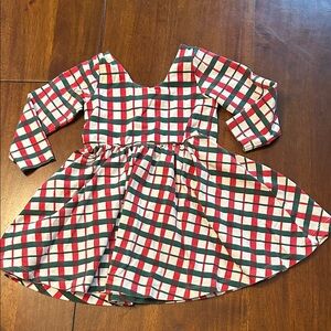 Monica and Andy Holiday Plaid Long Sleeve Dress